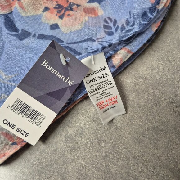NWT Bonmarche Scarf Blue with Asian Print - Picture 3 of 6